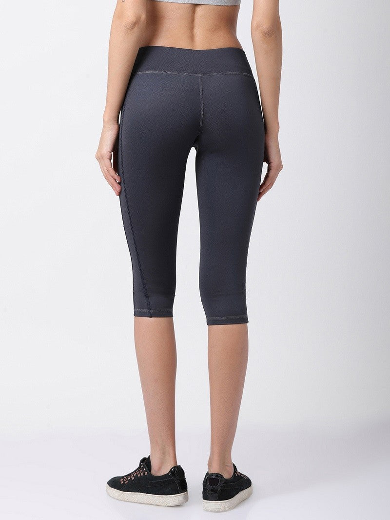 Grey/Navy Flexi Fit Active Capri