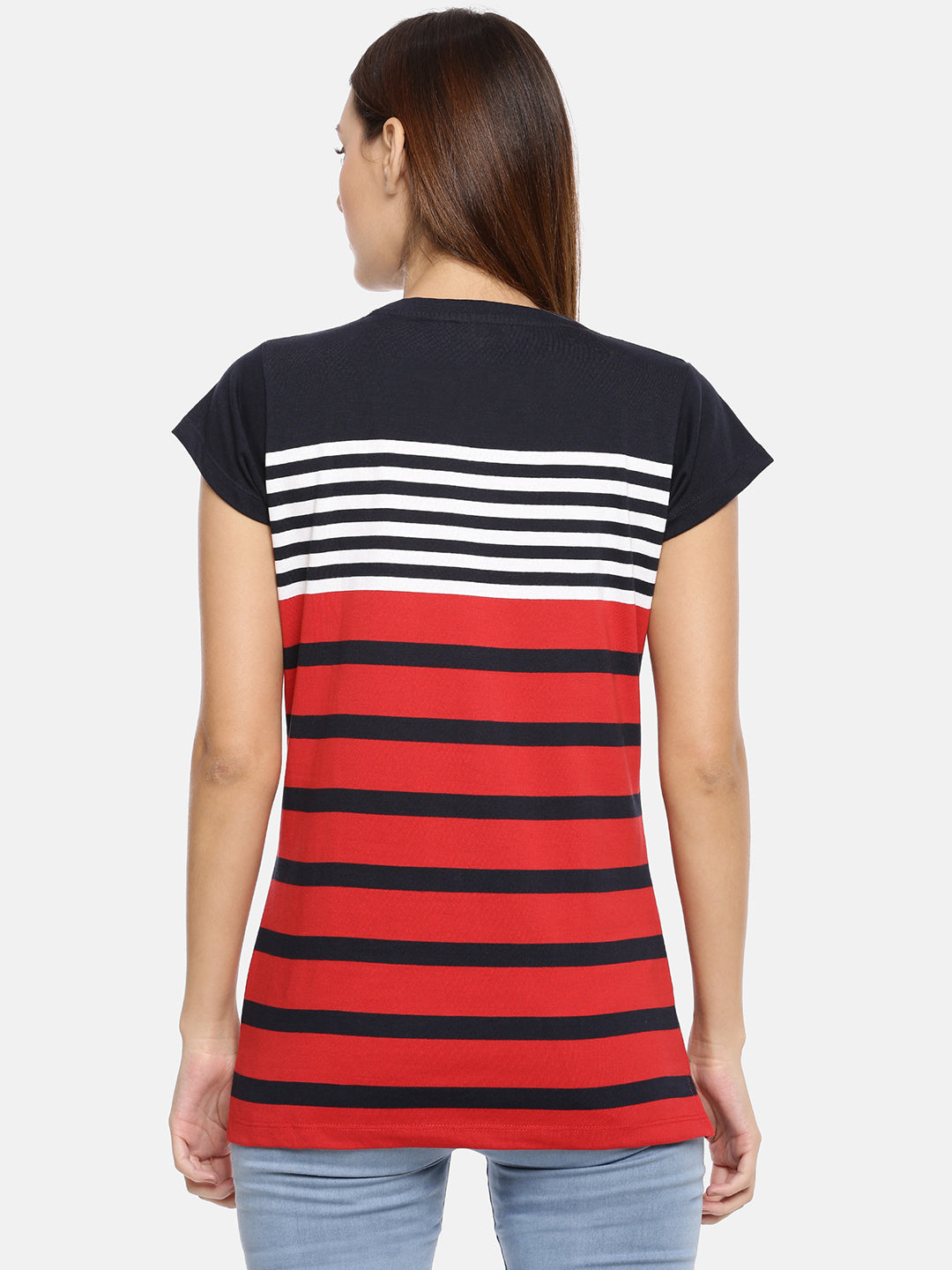 Multi-Colored Hosiery Striped Tees