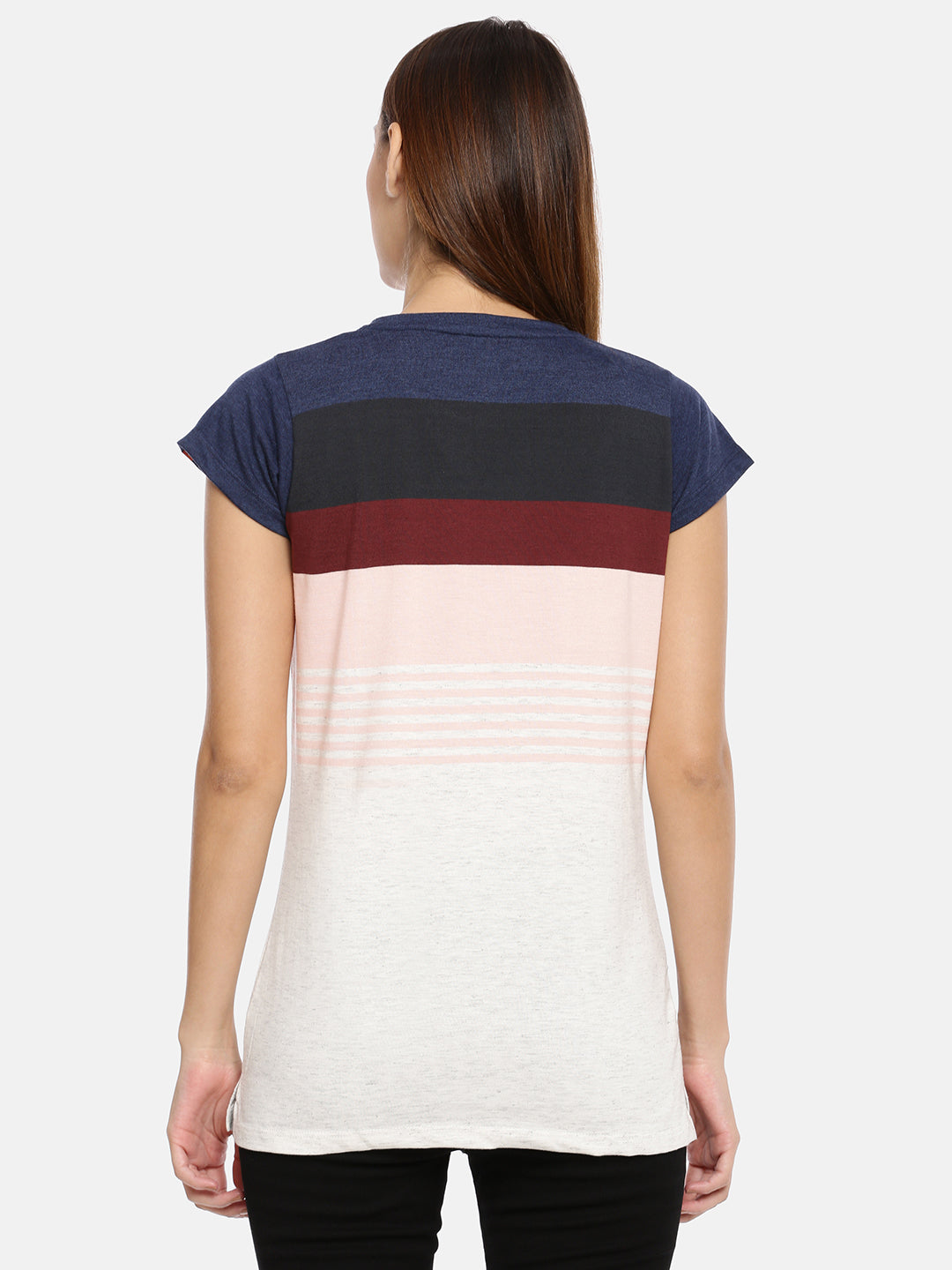 Multi-Colored Hosiery Striped Tees