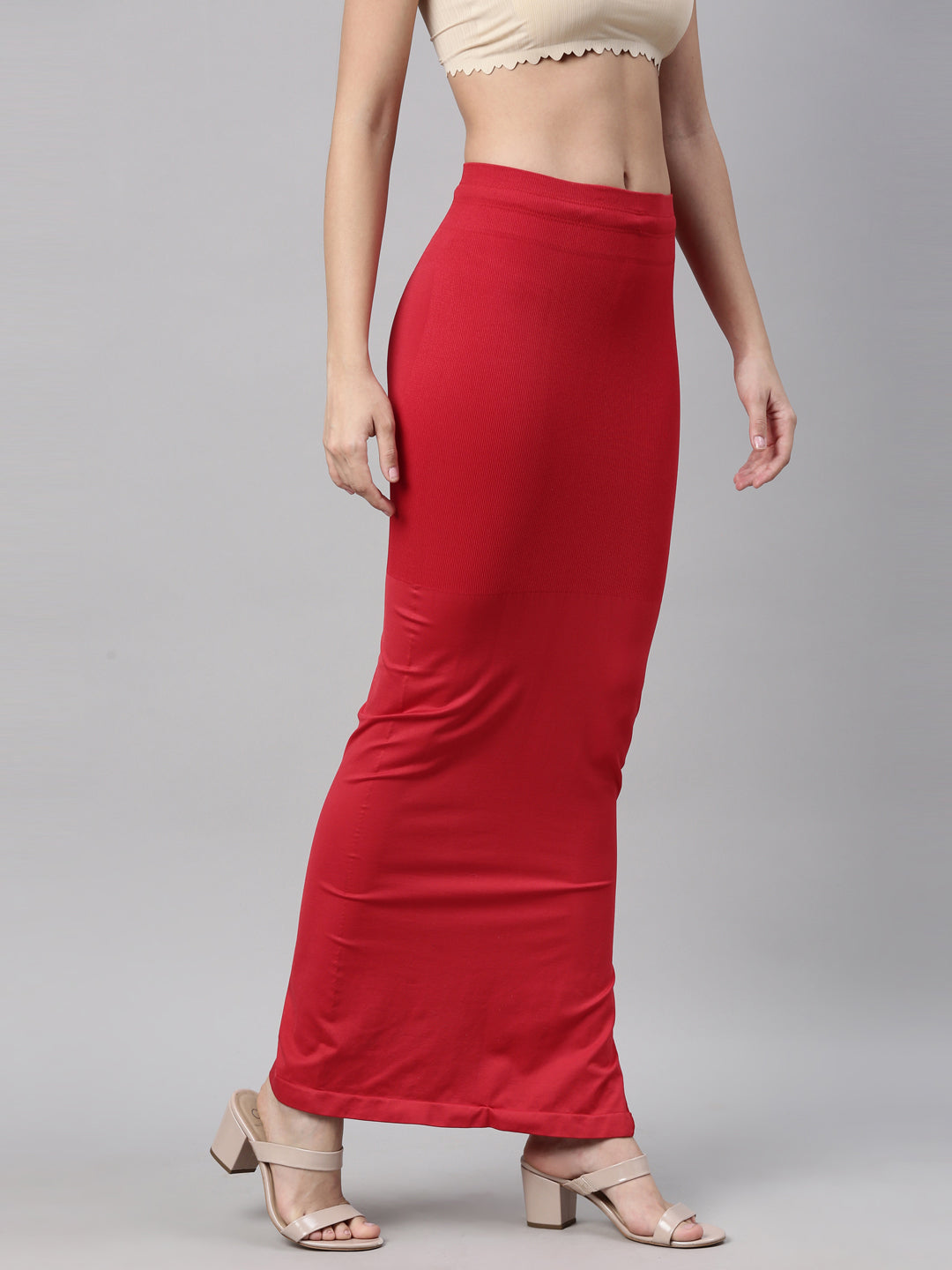 Buy MAYILI Women's Saree Shapewear (MS1-3_Red_Small-Lofty) at