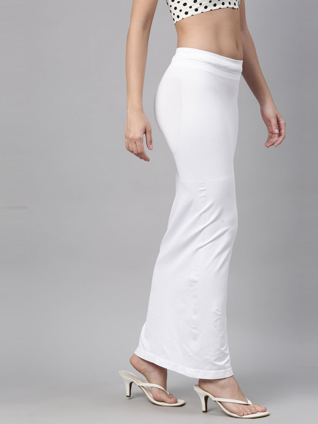 Piatrends Womens Seamless White Saree Shapewear