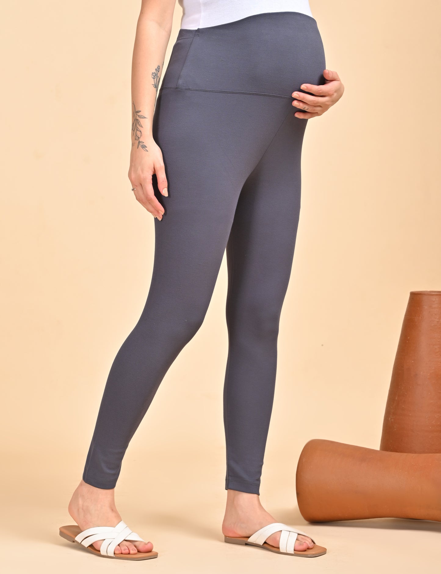 Womens Maternity Legging - Grey