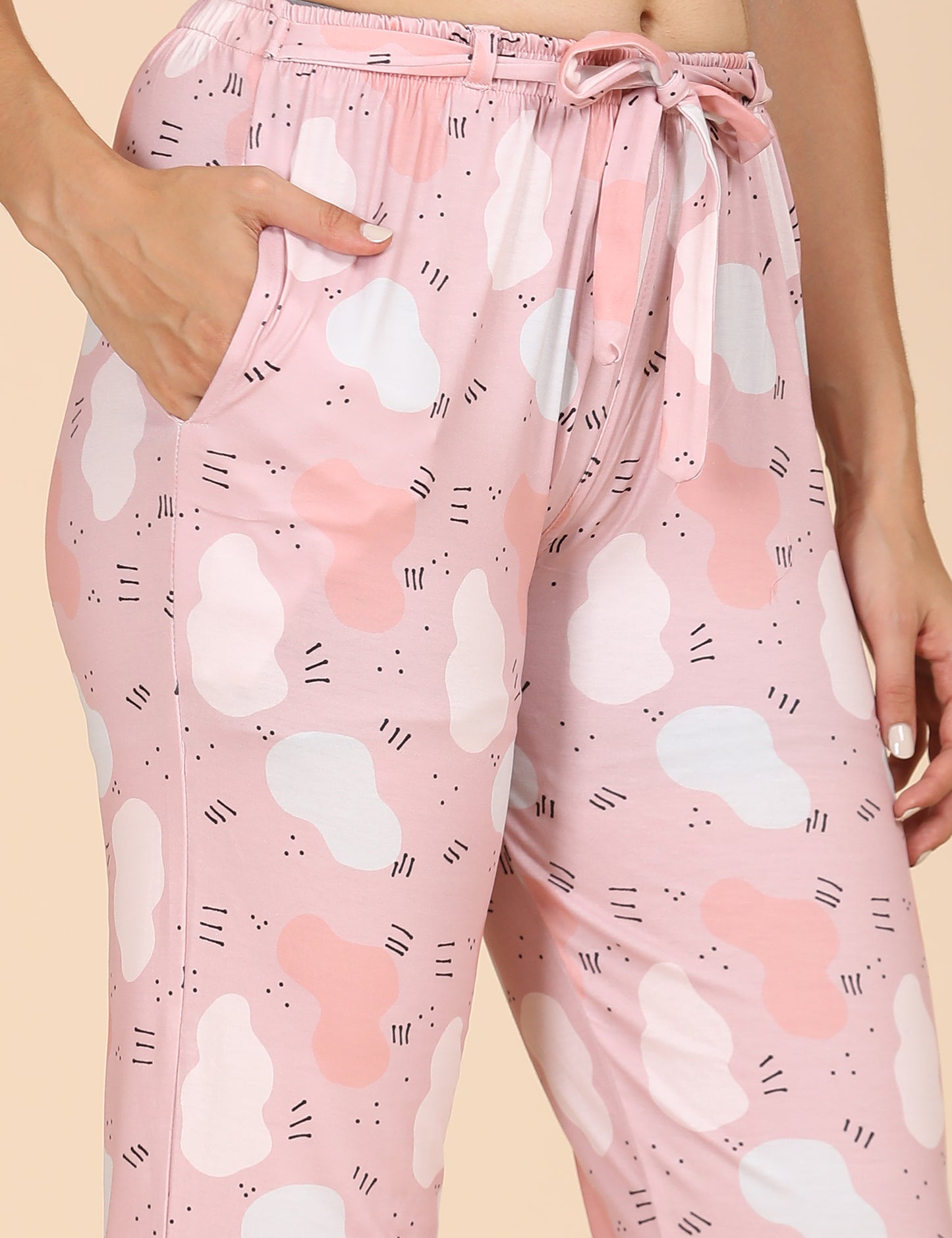 Womens Printed Travel Wear - Pink