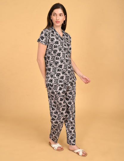 Womens Front Open Travel Wear - Black