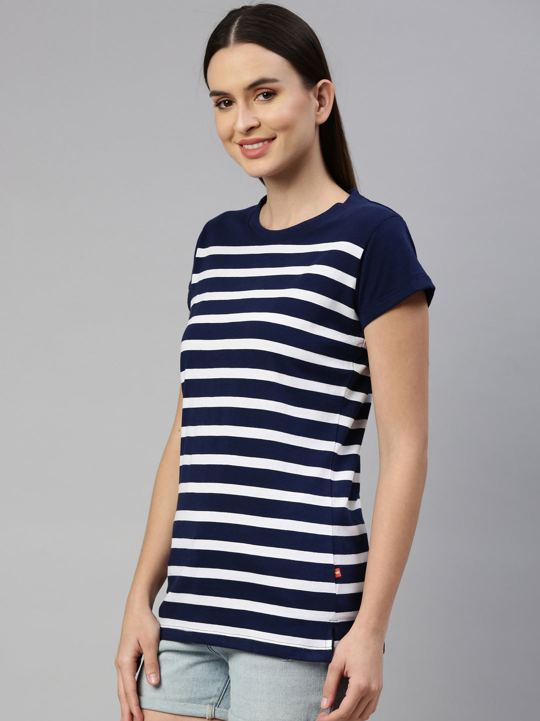 Multi-Colored Hosiery Striped Tees