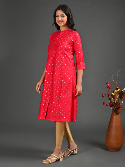 Womens D.Fuchsia-Colored A-Line Kurta