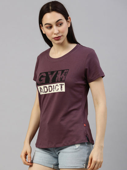 Womens Coffee Lycra Fashion Tees