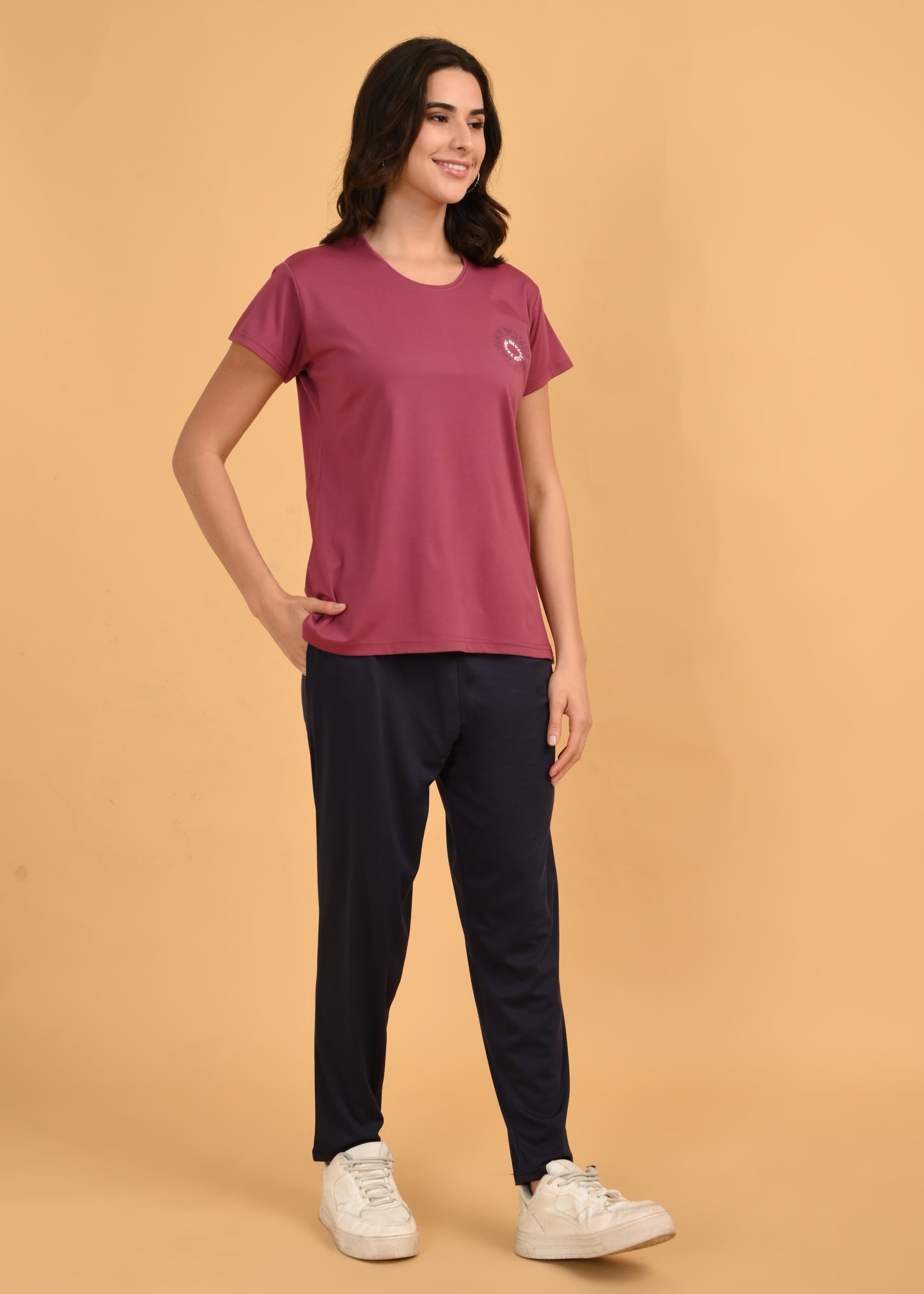 Womens Printed Travel Wear - D Peach