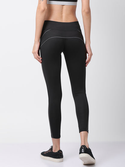 Black/Grey Flexi Fit Active Trackpant