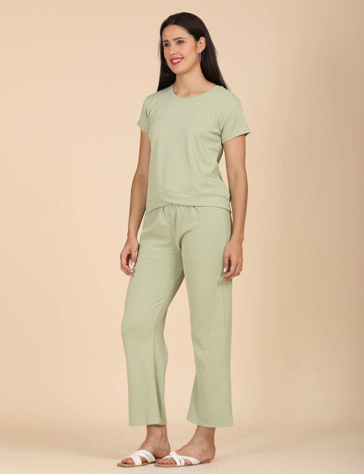 Womens Solid Travel Wear - Green