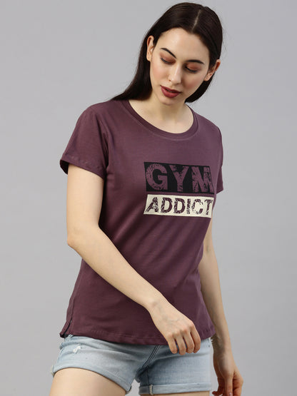 Womens Coffee Lycra Fashion Tees