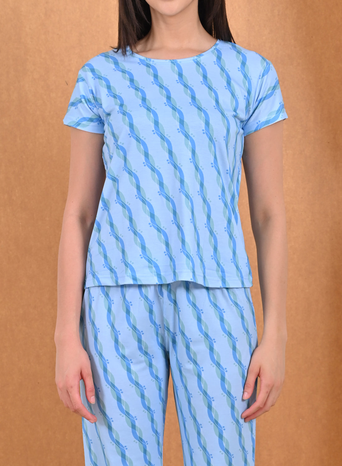 Womens Printed Travel Wear - L.Blue