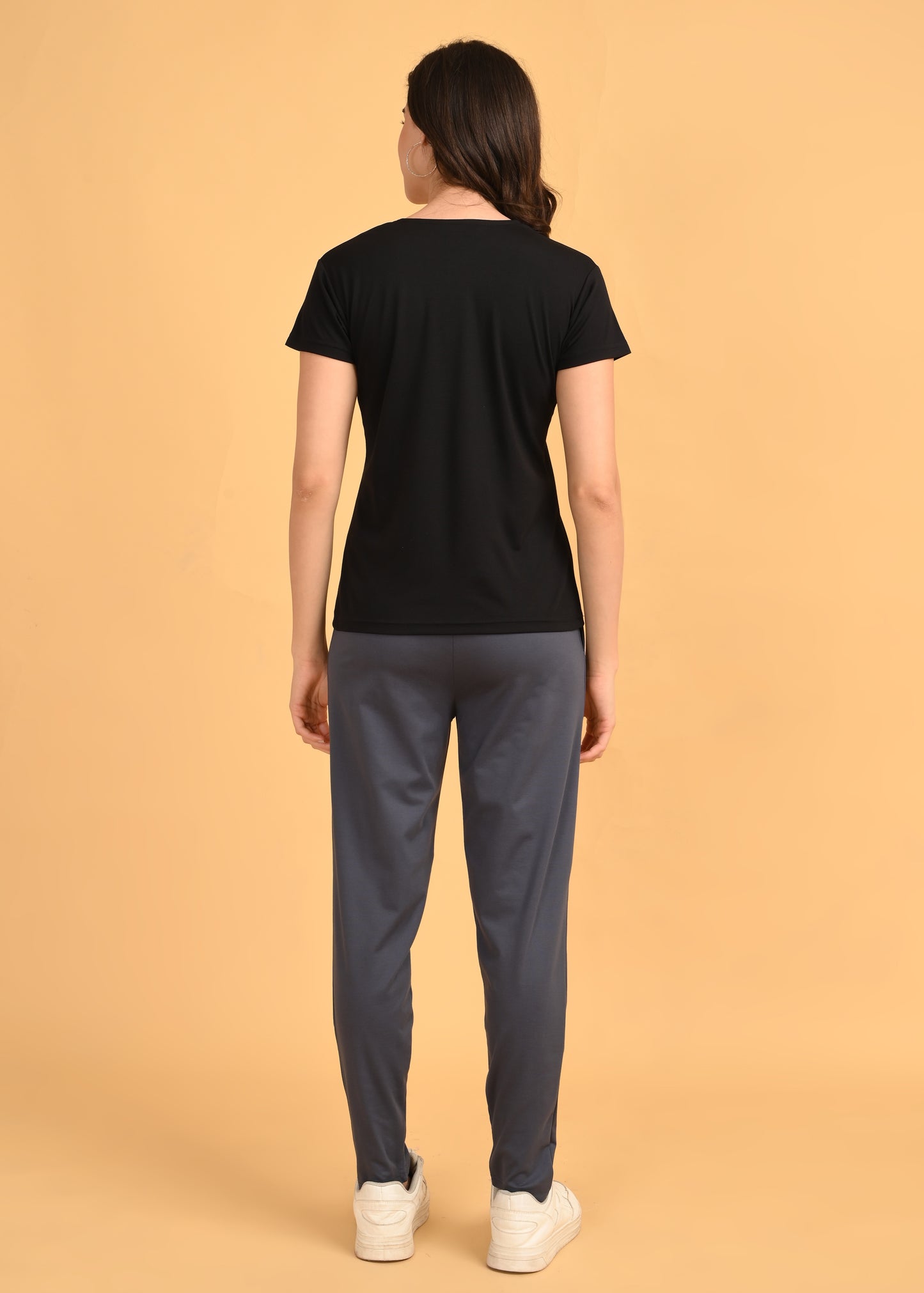 Womens Printed Travel Wear - Black