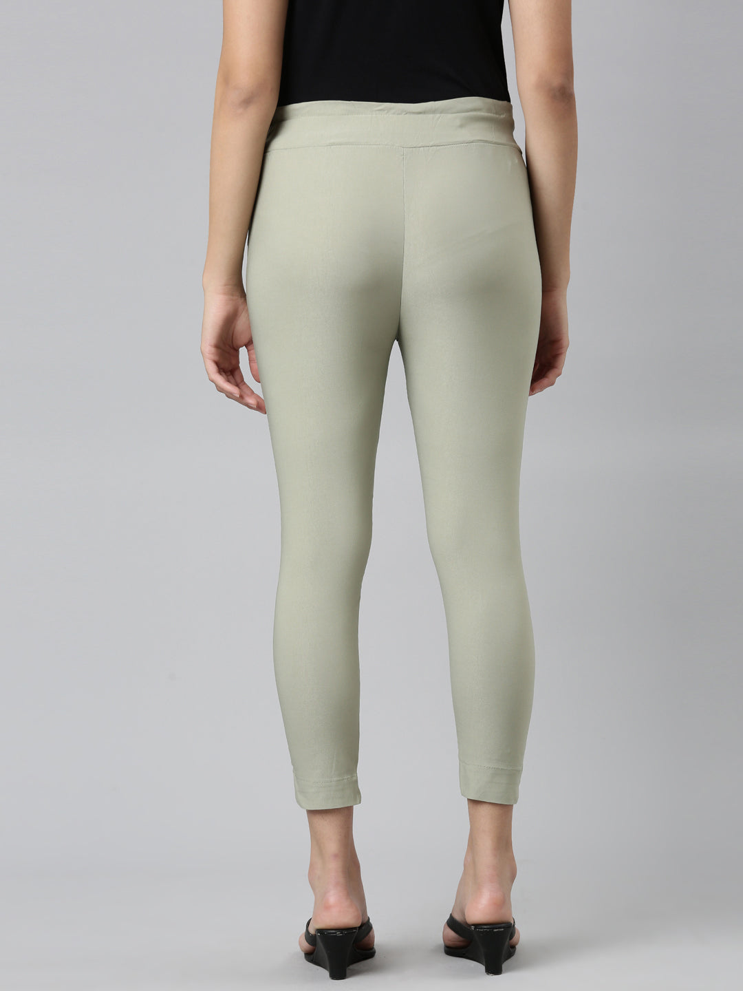 Womens Solid Knot Pant - Olive – Minelli