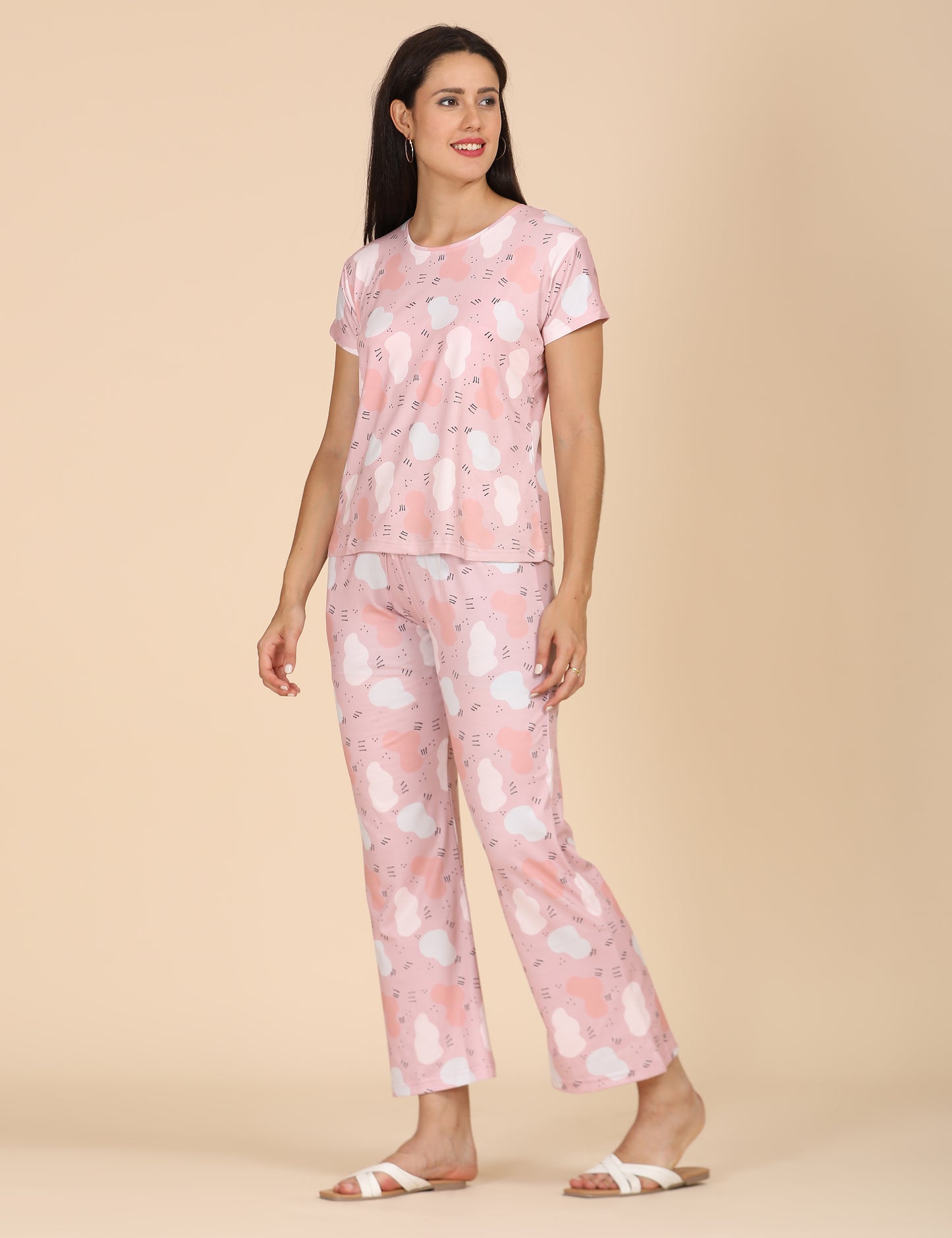 Womens Printed Travel Wear - Pink