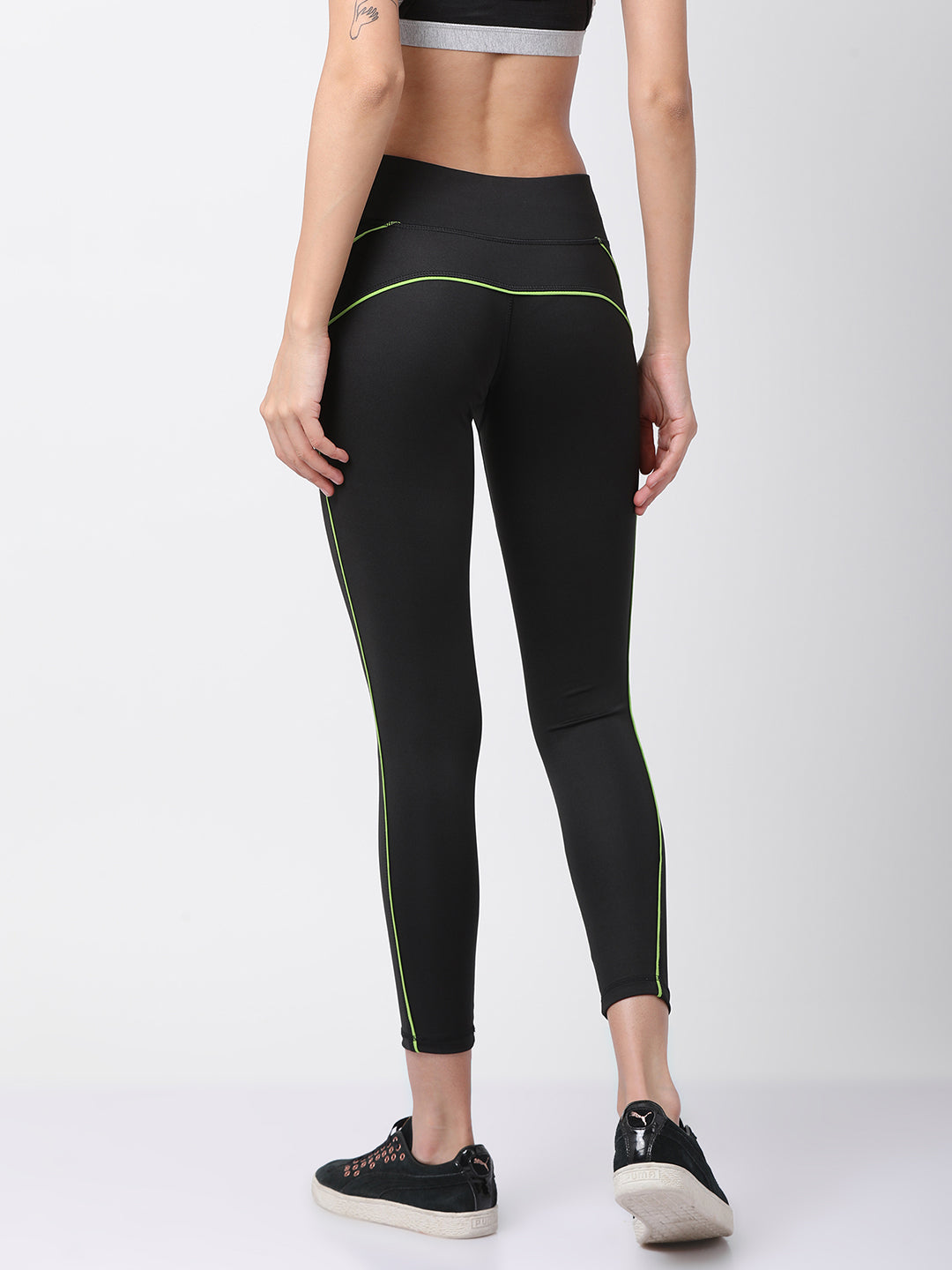 Black/Neon Flexi Fit Active Trackpant