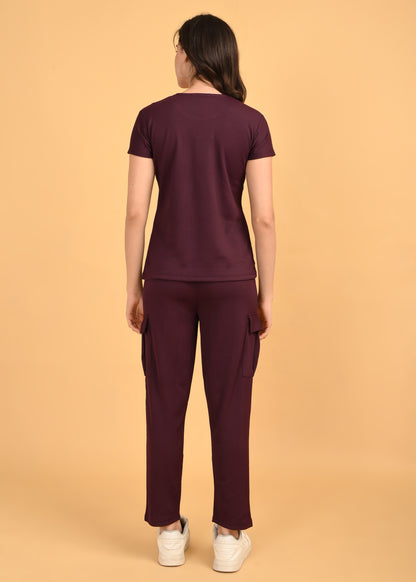 Womens Printed Travel Wear - Magenta