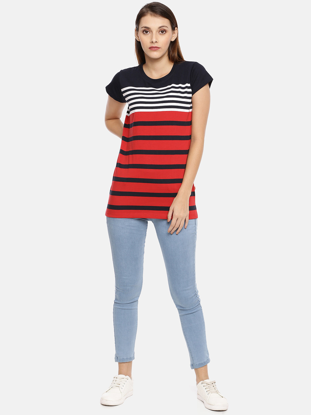 Multi-Colored Hosiery Striped Tees