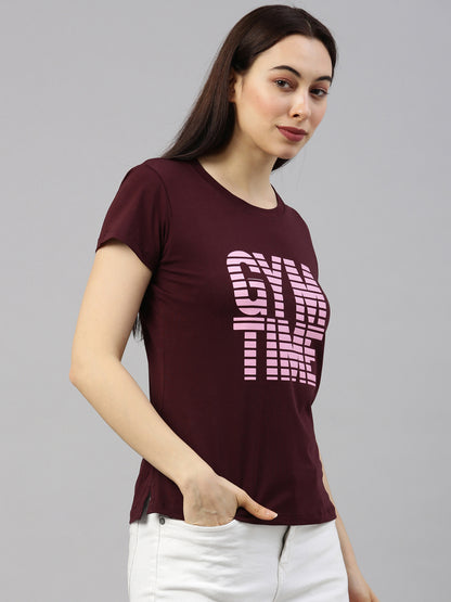 Womens Coffee Lycra Fashion Tees