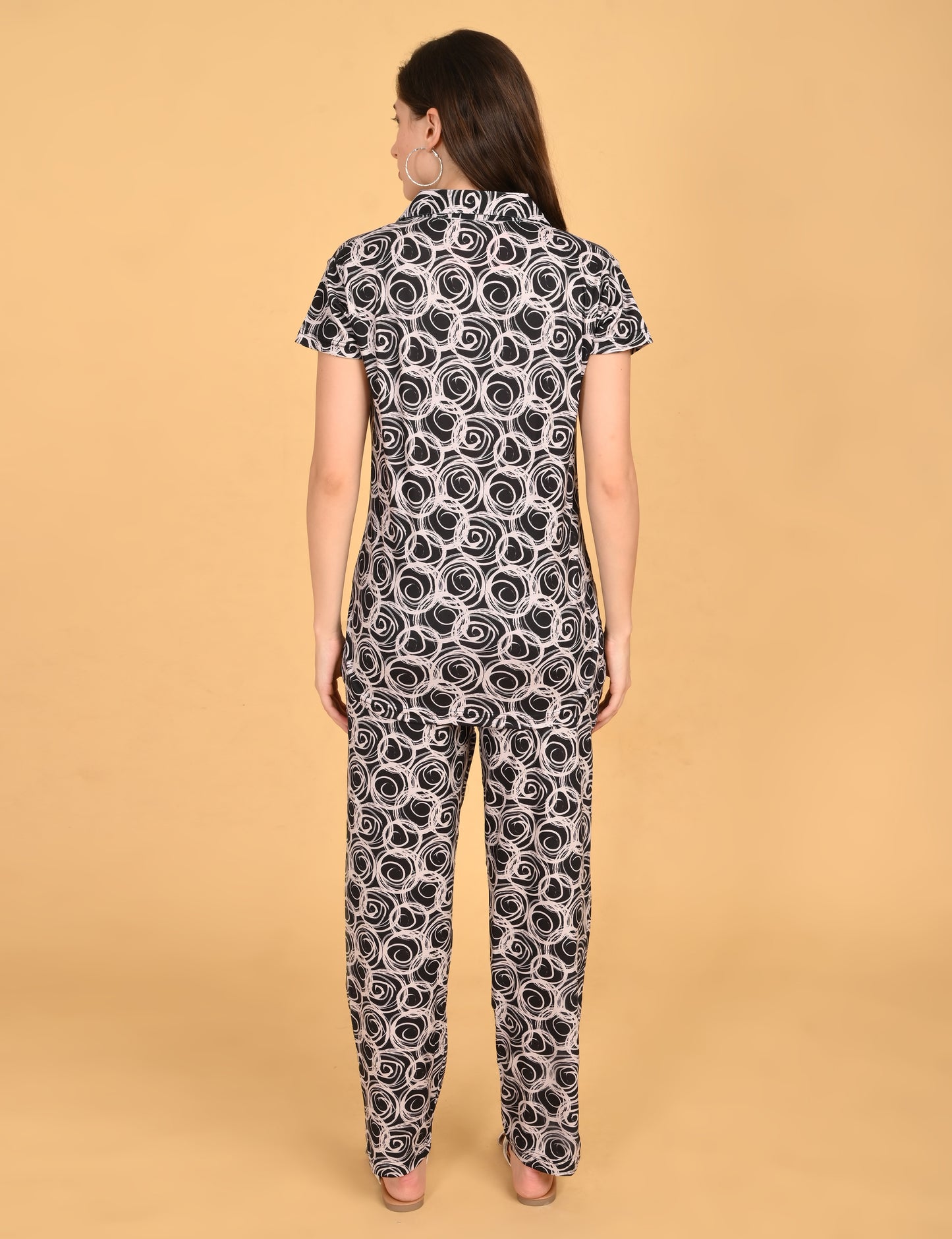 Womens Front Open Travel Wear - Black