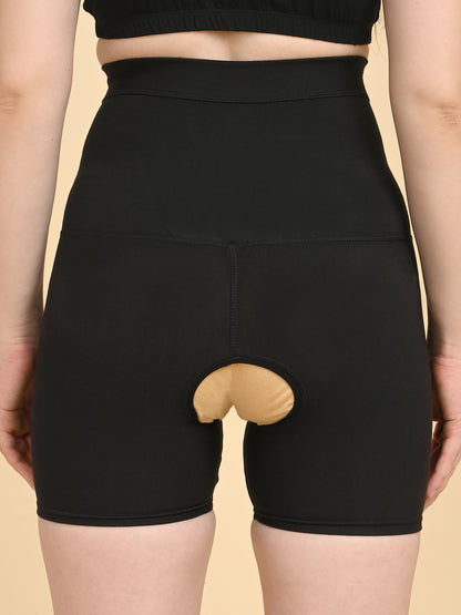 Womens Tummy Thigh Shaper - Black