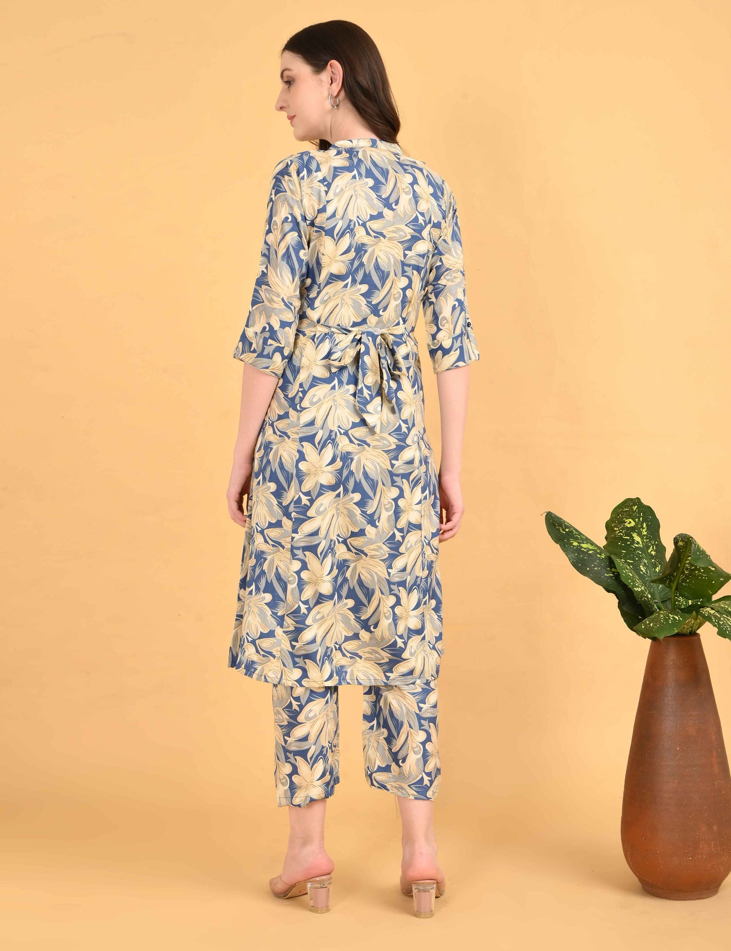Womens Maternity Kurti Pant Set - Blue