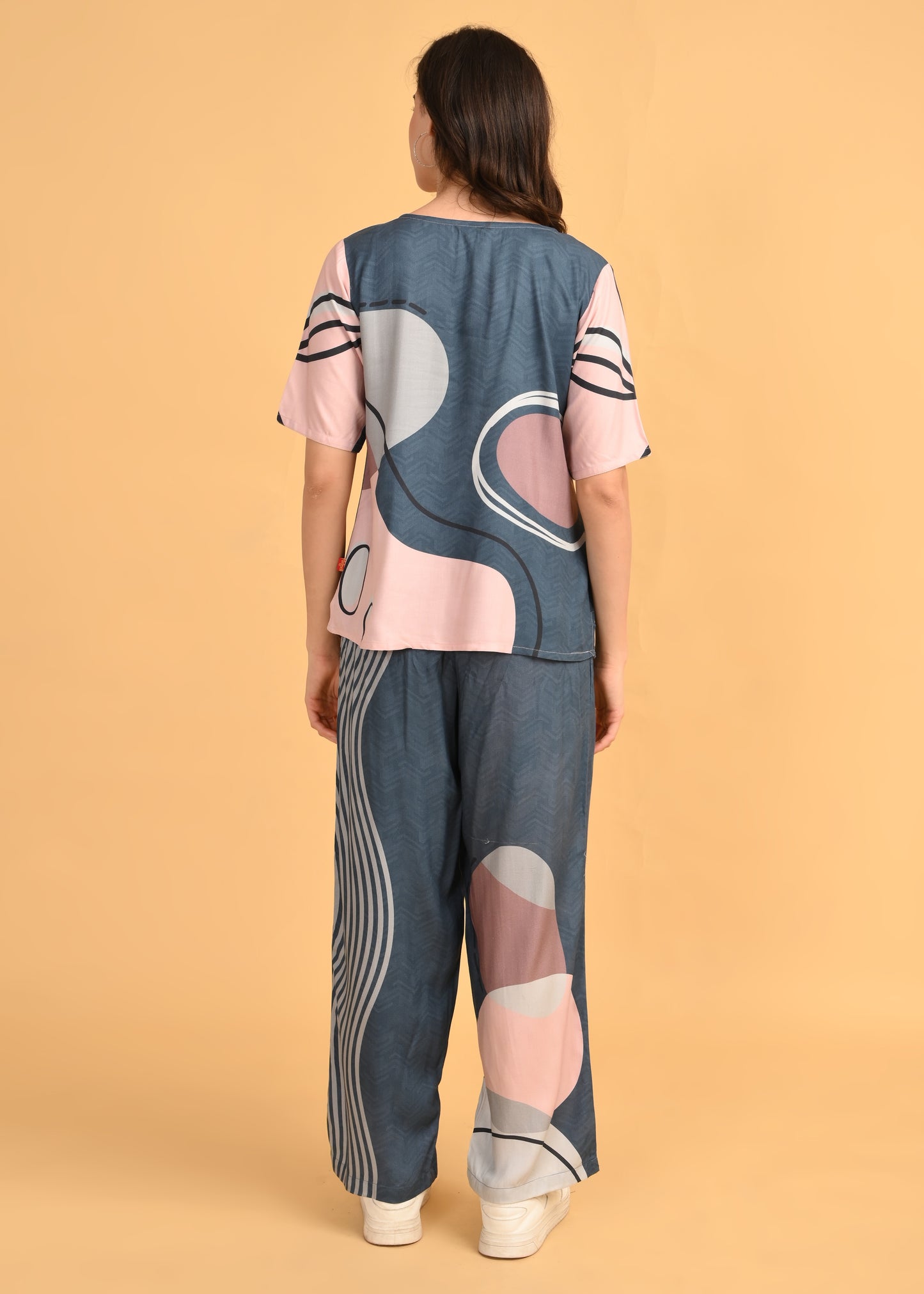 Grey-Colored Printed Co-Ord Set