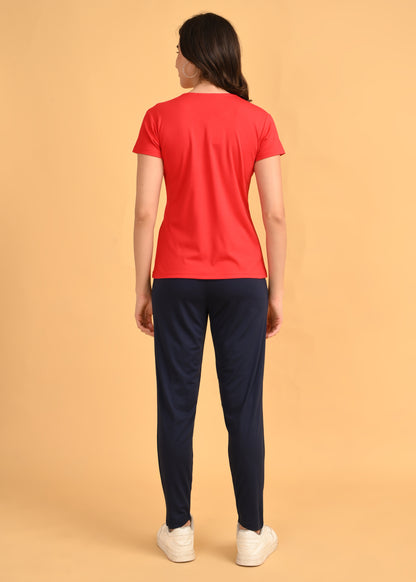 Womens Printed Travel Wear - Red