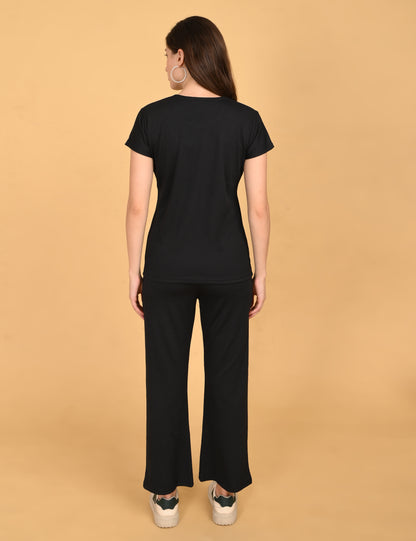 Womens Printed Travel Wear - Charcoal