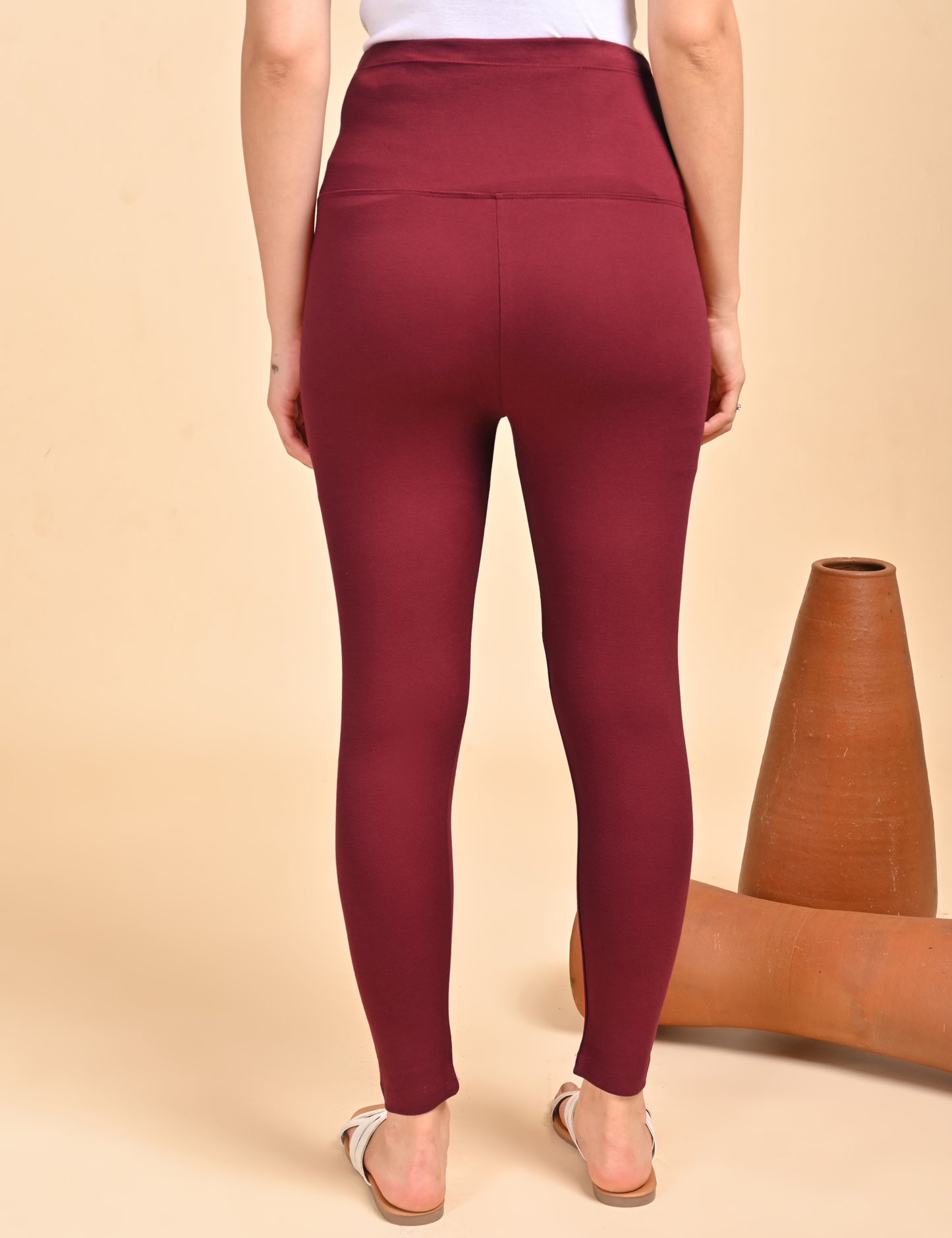 Womens Maternity Legging - Maroon