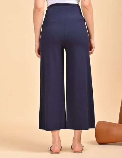 Womens Maternity Palazzo - Navy Blue