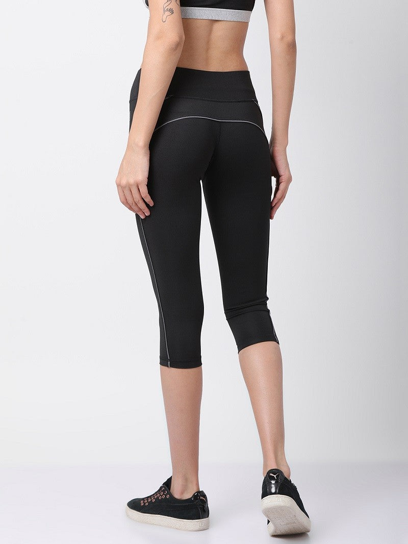 Black/Grey Flexi Fit Active Capri