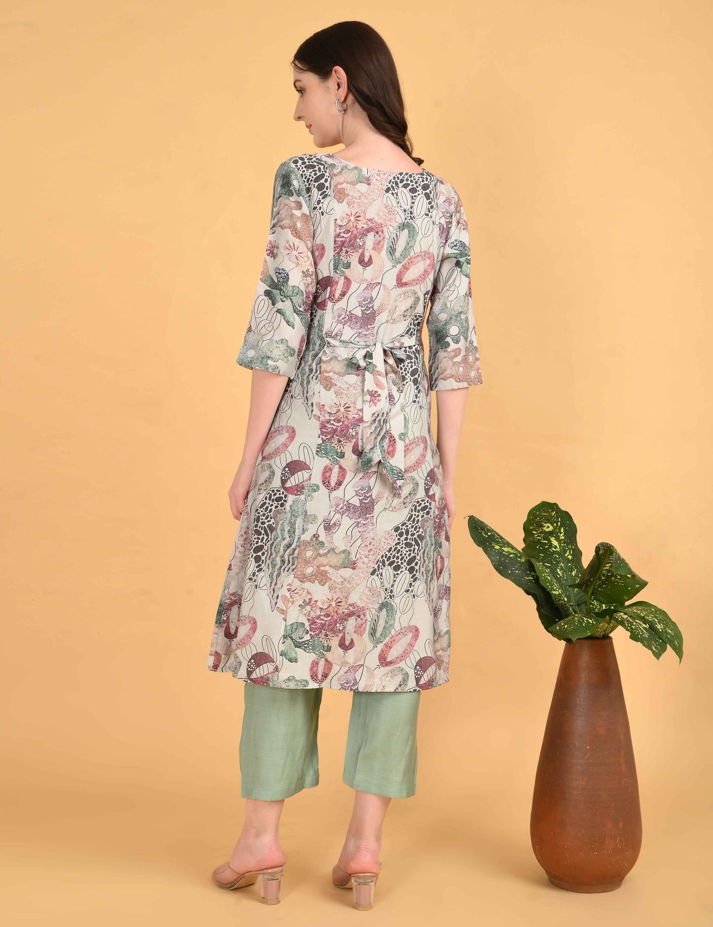 Womens Maternity Kurti Pant Set - Multi