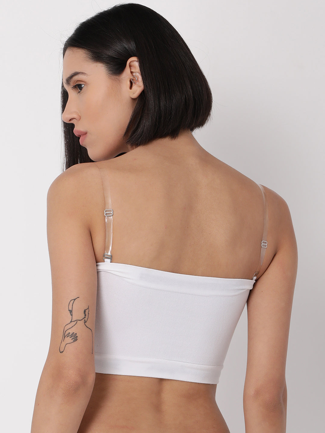 CROPPED TUBE PADDED TOP (WHITE)