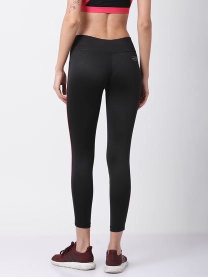 Black/Red Flexi Fit Active Trackpant