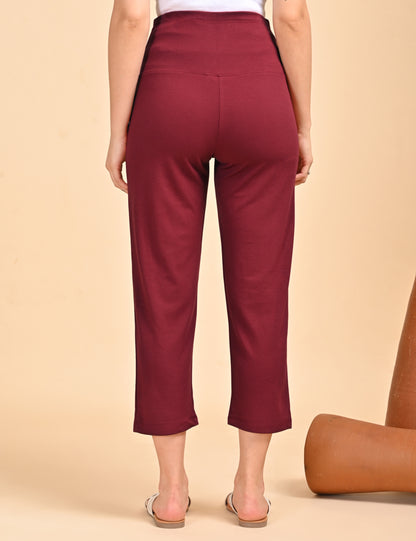 Womens Maternity Pant - Maroon