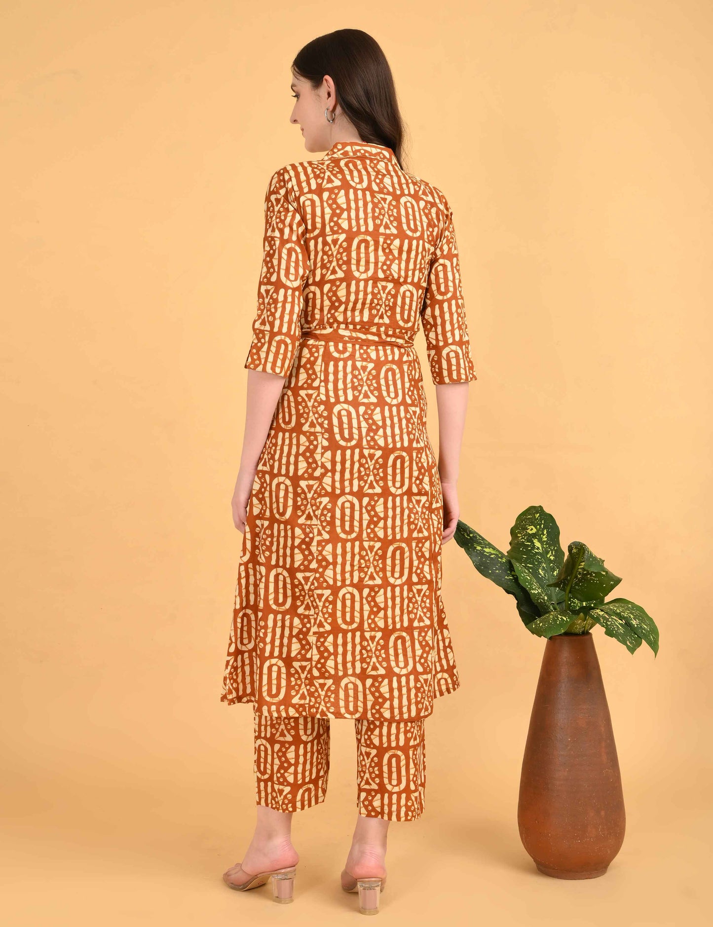 Womens Maternity Kurti Pant Set - Mustard