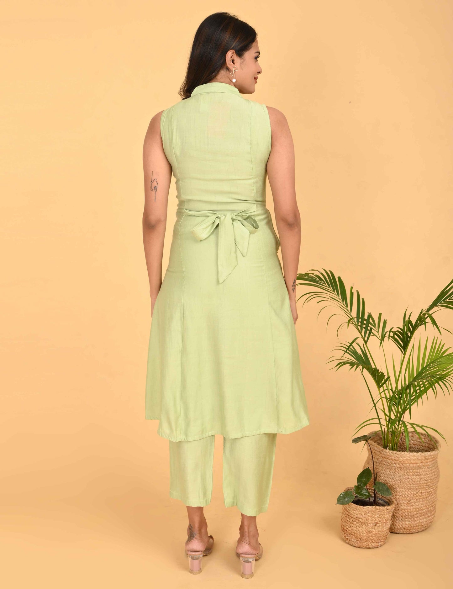 Womens Maternity Kurti Pant Set - Pista