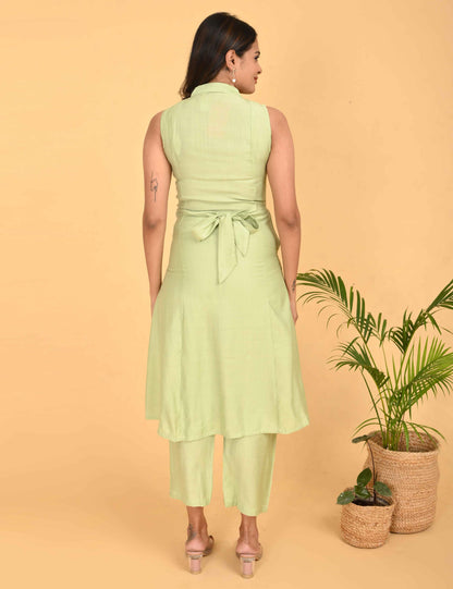 Womens Maternity Kurti Pant Set - Pista