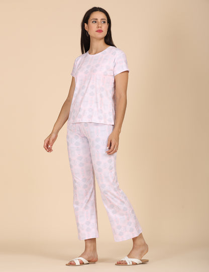 Womens Printed Travel Wear - Pink