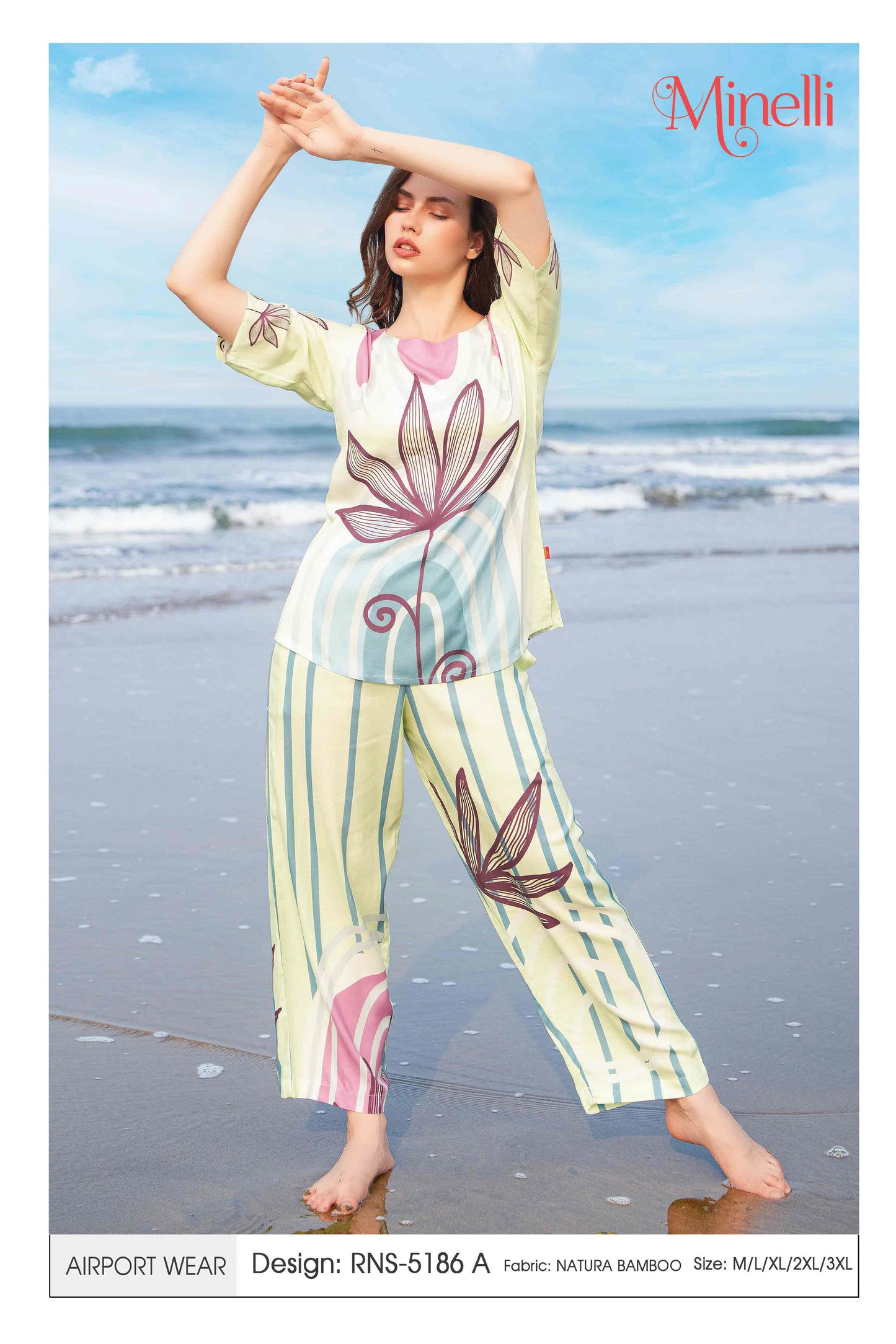 Lemon-Colored Printed Co Ord Set