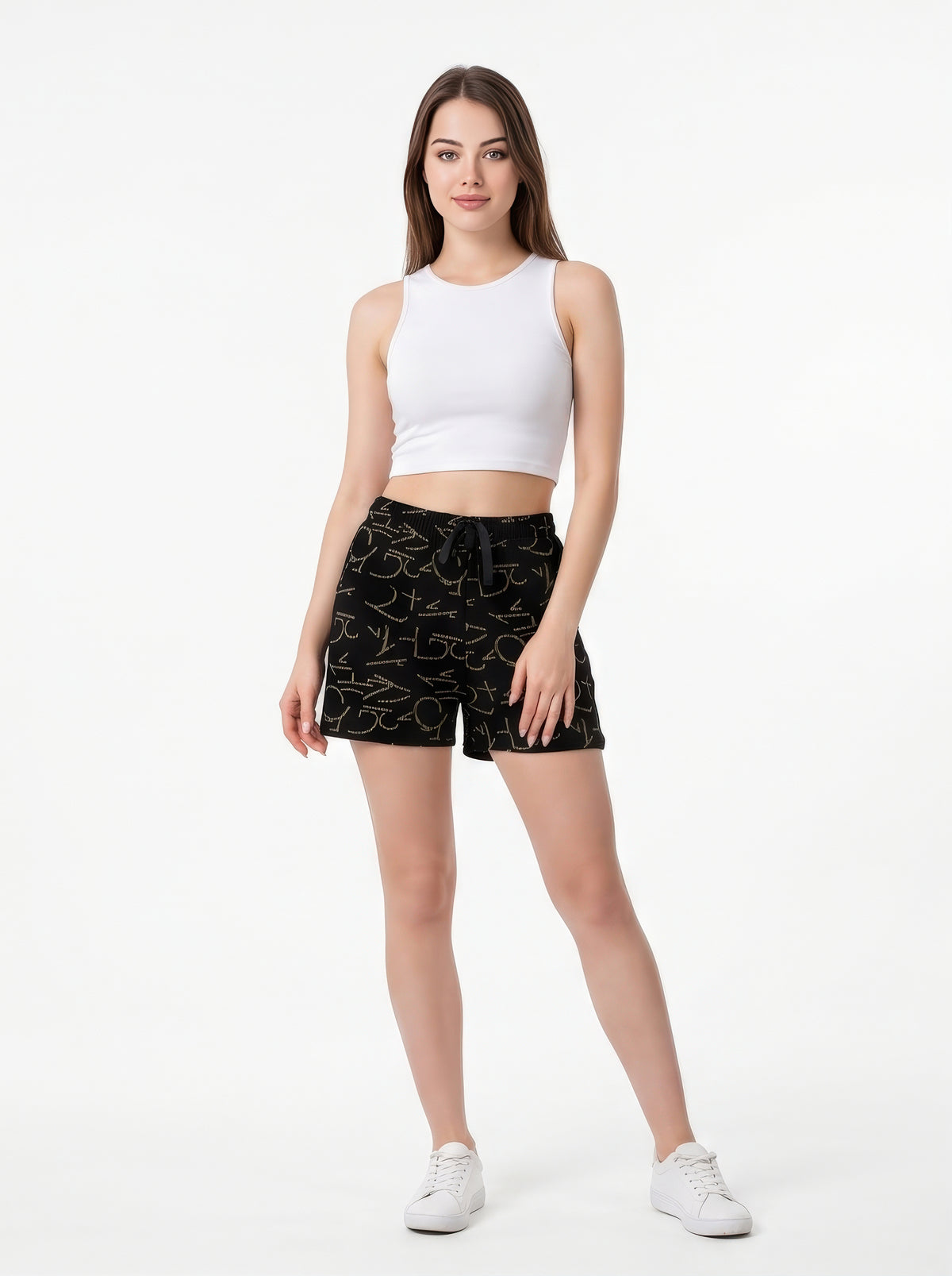 Dark Olive-Coloured Mid-Rise Bermuda Shorts
