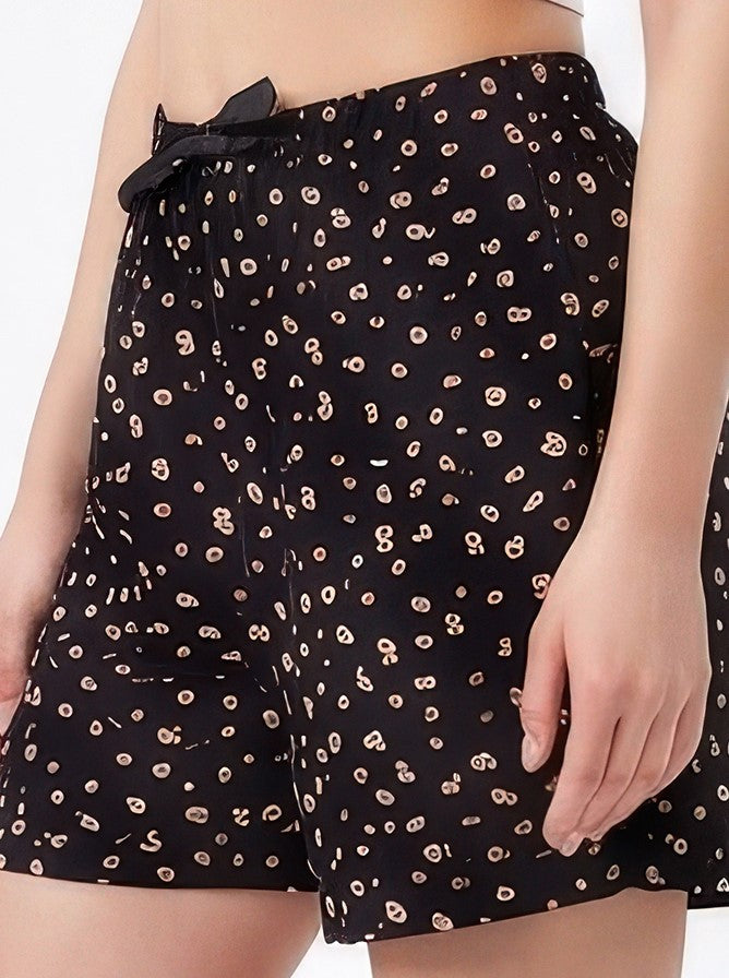 Black-Colored Mid-Rise Bermuda Shorts