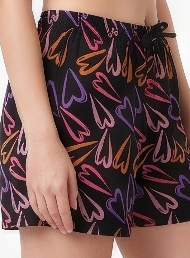 Black-Colored Mid-Rise Bermuda Shorts