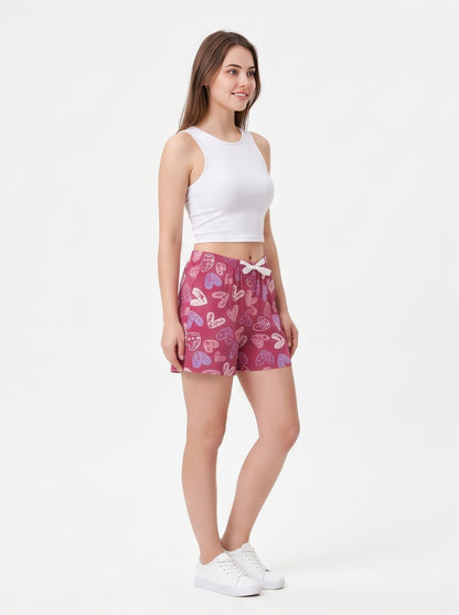 Bashful Pink-Colored Mid-Rise Bermuda Shorts