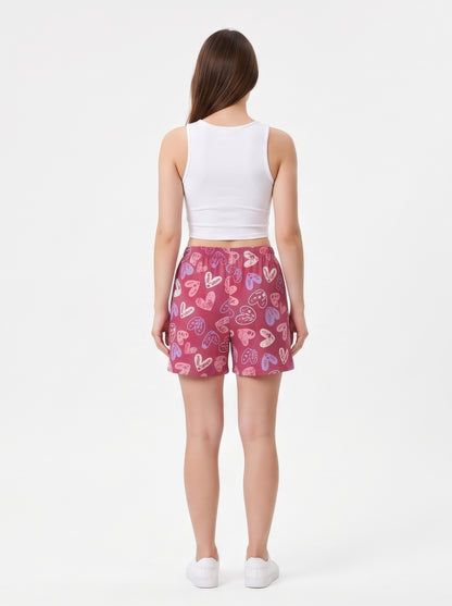 Bashful Pink-Colored Mid-Rise Bermuda Shorts