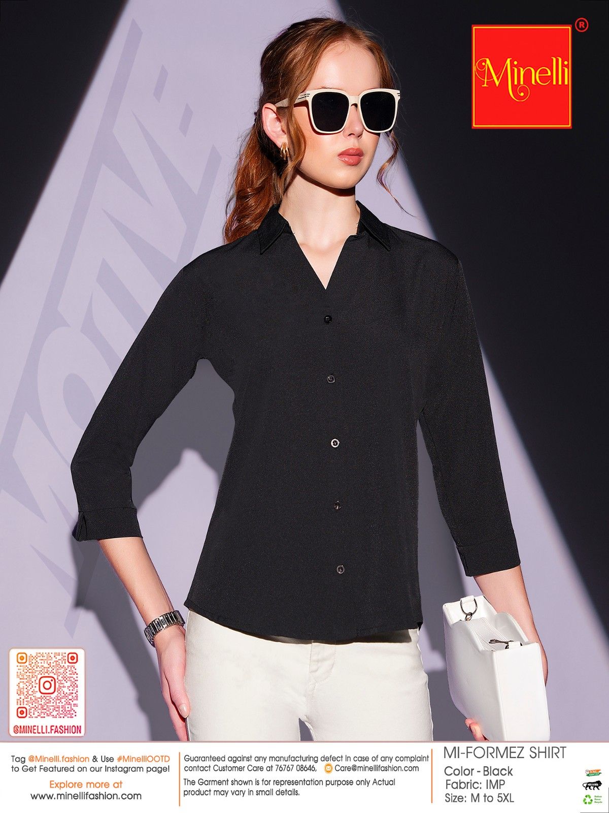 Black-Colored Solid Formez Shirt