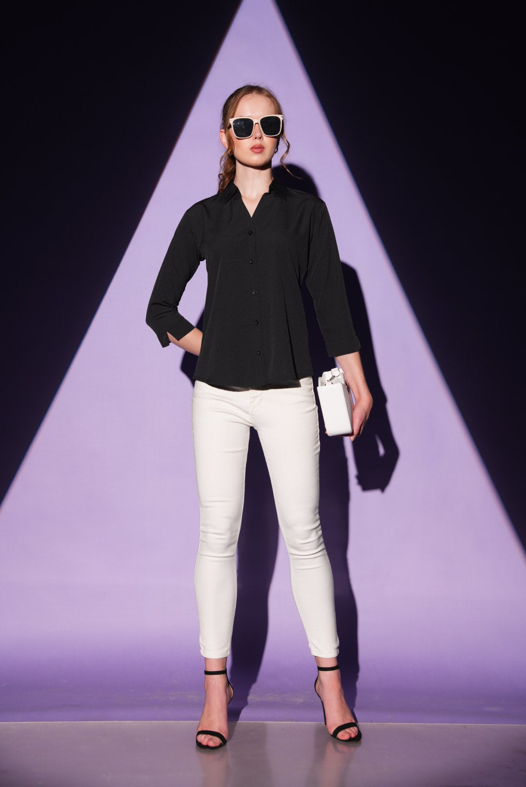 Black-Colored Solid Formez Shirt