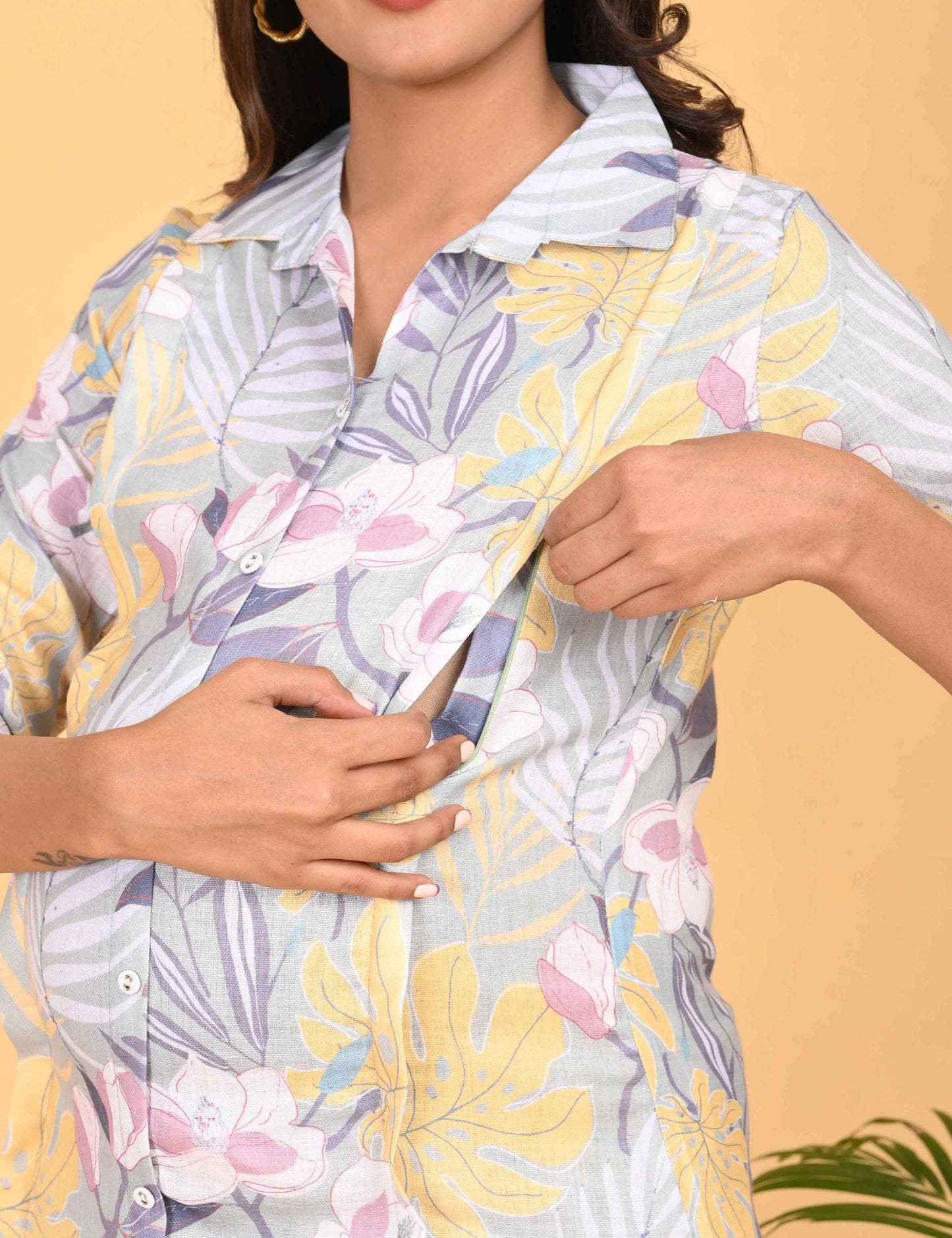 Womens Maternity Kurti Pant Set - Multi