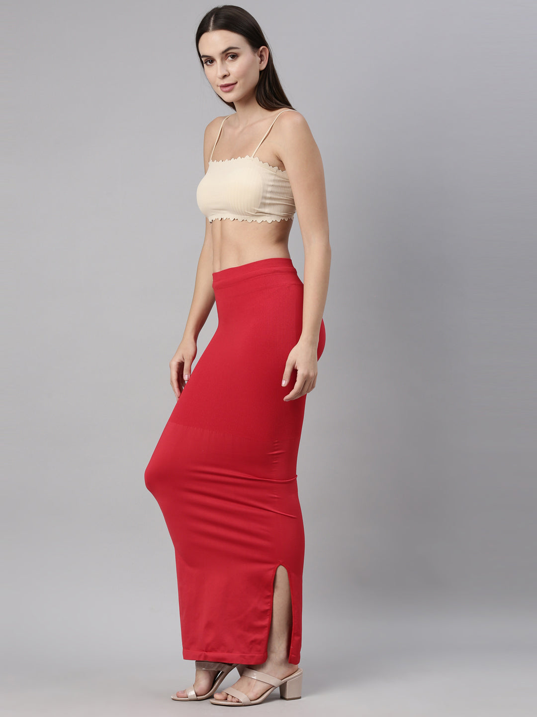 Buy Red Rose Flared Saree Shapewear - Maroon at Rs.1259 online